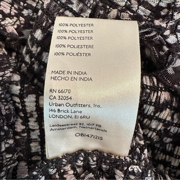 Free People Beatrice Mesh Blouse Top Floral Printed Ruffle Smocked Size M ( e5 - Picture 6 of 9